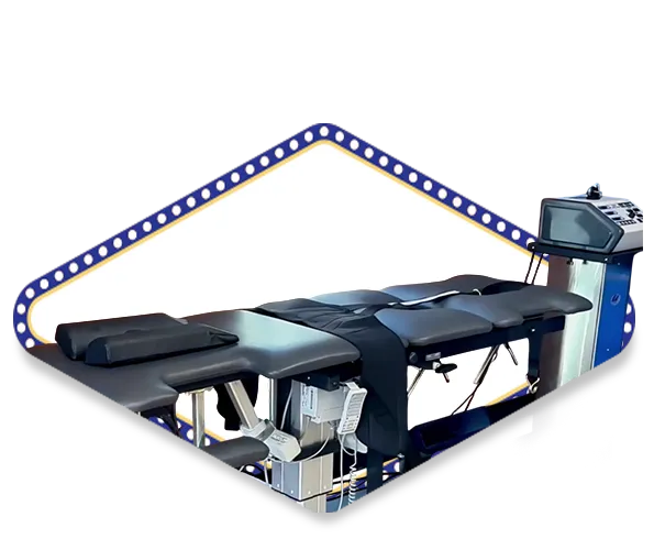 Advanced spinal decompression therapy table used at Kimberlin Chiropractic Health Systems.